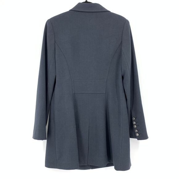 Cabi Carbon Suit Jacket Womens Size 8 Dark Gray Blue Longline Blazer - Picture 2 of 6